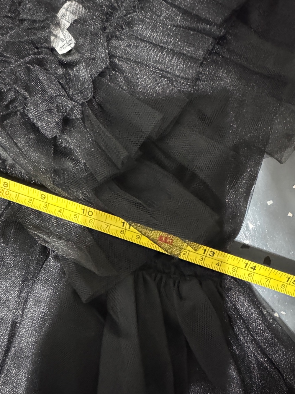 Mable Black Tiered Tulle Ruffle Dress - Picture 3 of 3